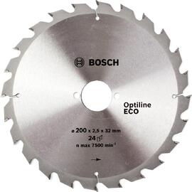 Диск пильный по дереву Bosch Optiline ECO 200х32мм 24T (791) — Фото 1